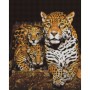 Алмазна мозаїка "Нічні леопарди" DBS1085 Brushme 40х50 см