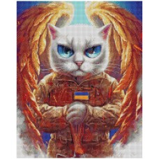 Алмазная мозаика "Котик Ангел" © Марианна Пащук Brushme DBS1121 40x50 см