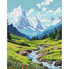 Алмазна мозаїка "Літо в горах" AMO7812 40х50см