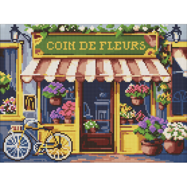 Алмазная мозаика без подрамника "Цветочный уголок" Идейка AMC8056 30х40 см