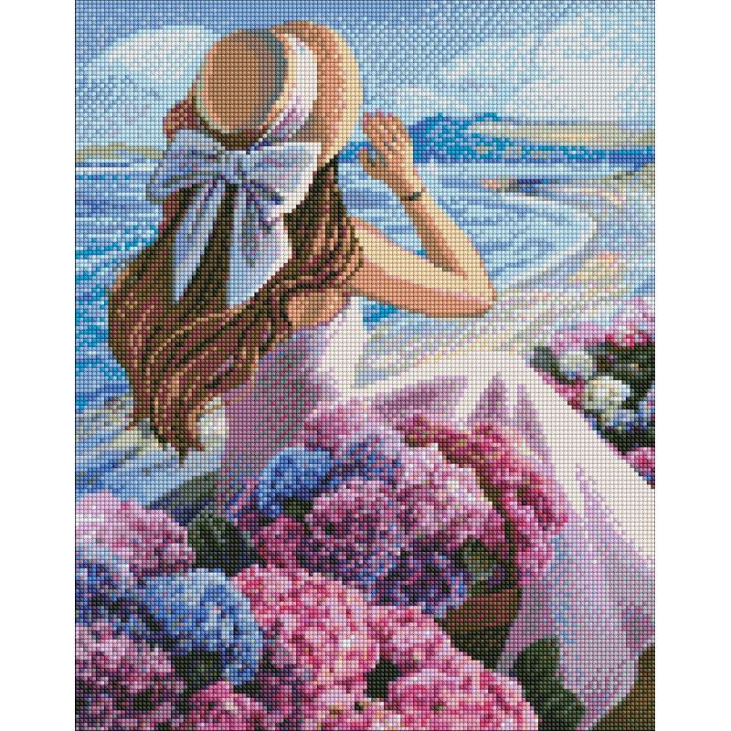 Алмазна мозаїка "Квітуче узбережжя" ©Kira Corporal Ідейка AMO7384 40х50 см