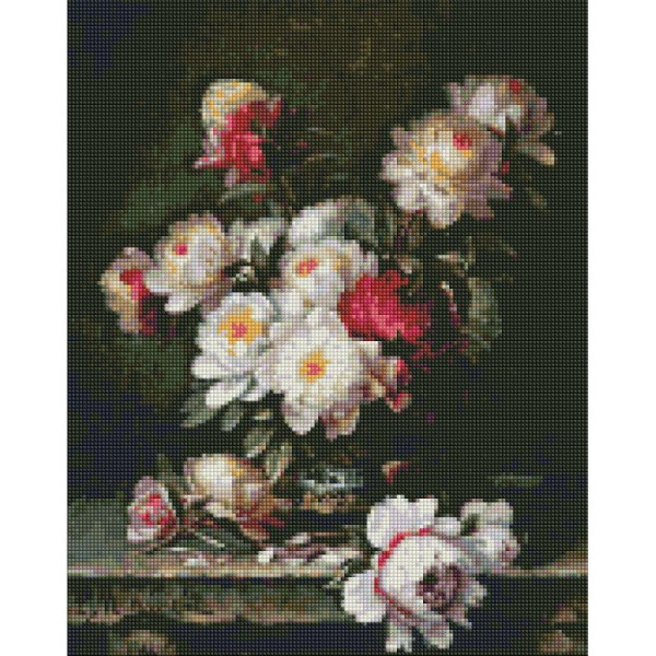 Алмазна мозаїка  "Ваза з півонією" ©Paul De Longpre AMO7385 40х50 см 