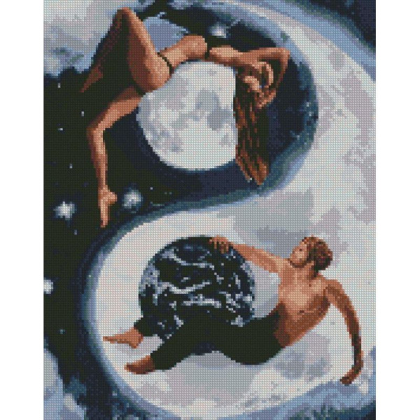 Алмазна мозаїка "Інь і янь" Ідейка AMO7031 40х50 см