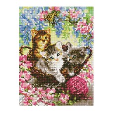 Алмазна мозаїка "Грайливі кошенята" EJ1369, 40х30 см