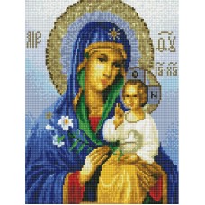 Алмазная мозаика "Икона Божьей Матери" EJ1106, 40х30 см