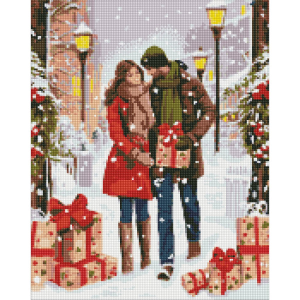 Алмазна мозаїка "Обмін подарунками" AMO7824 з АВ стразами 40х50 см