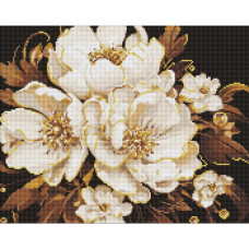 Алмазна мозаїка"Біла ніжність" ©art_selena_ua AMO8006, 40х50 см, з АВ стразами