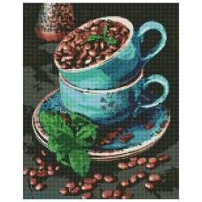Алмазная мозаика "Ароматные кофейные зерна" Идейка AMO7486 40х50 см
