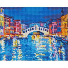 Алмазна мозаїка "Вечірня Венеція" Ідейка AMO7490 40х50 см
