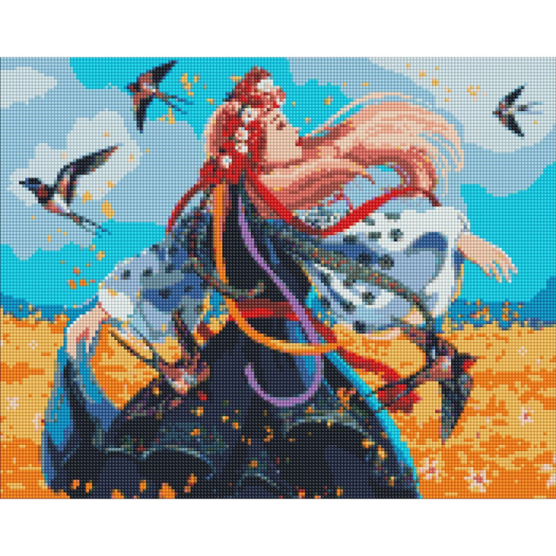 Алмазна мозаїка "Українка в танці" ©Jeniferspng AMO7637 Ідейка 40х50 см