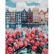 Алмазная мозаика "Тюльпаны Амстердама" EJ1288, 40х30 см