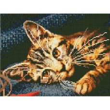 Алмазна мозаїка "Ліниве кошеня" EJ1222 30х40 см