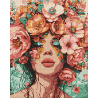 Алмазная мозаика "Девушка в цветах" AMO8029, 40х50 см Алмазная мозаика "Девушка в цветах" AMO8029, 40х50 см