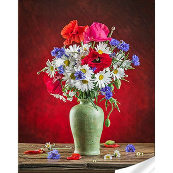 Алмазная мозаика "Яркий букет" GM86867 30х40 см