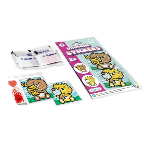 Алмазная мозаика "Розовый цвет" AMS1063 на самоклеящейся основе 9x9 см