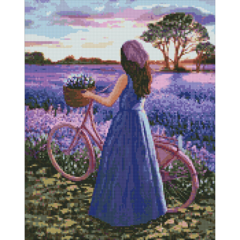 Алмазна мозаїка "Лавандове натхнення" ©Kira Corporal Ідейка AMO7438 40х50 см