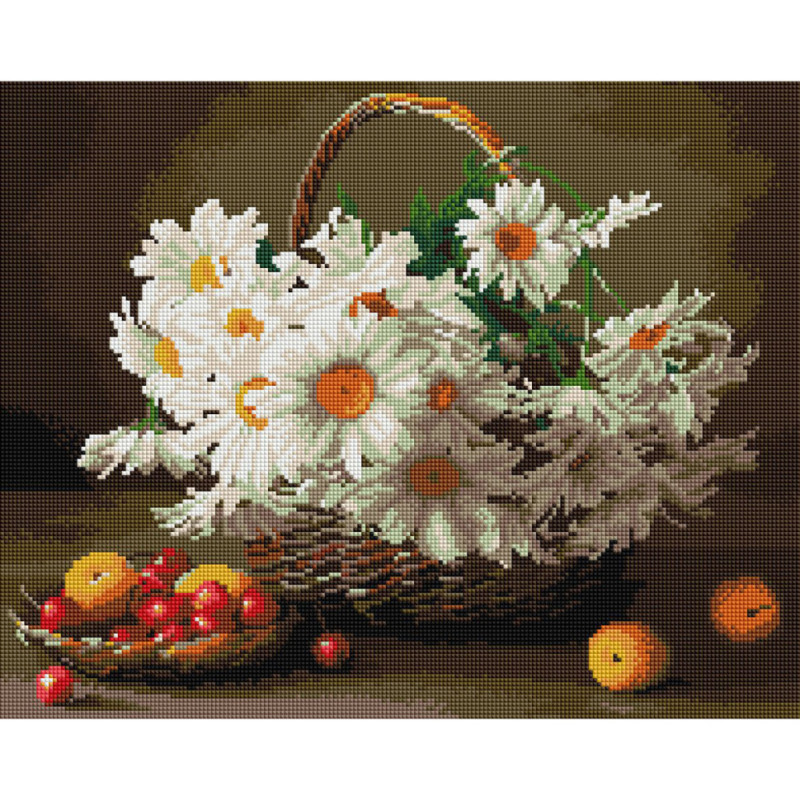 Алмазная мозаика "Полевые ромашки" Brushme DBS1004 40х50 см Алмазная мозаика "Полевые ромашки" Brushme DBS1004 40х50 см