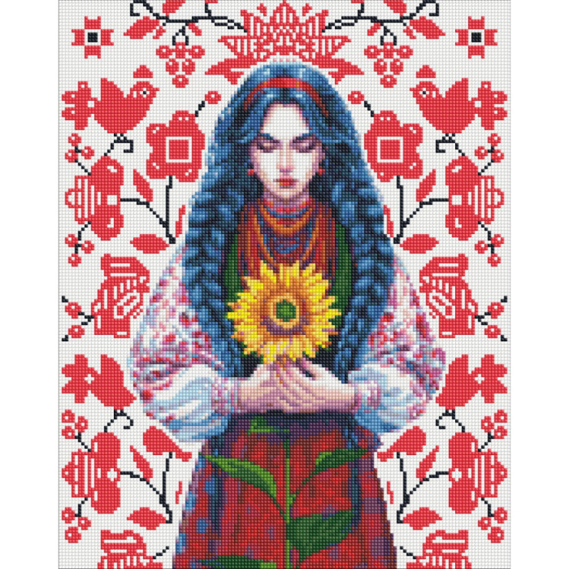 Алмазная мозаика "Украинские мотивы" ©natashale777 AMO7654 Идейка 40х50 см