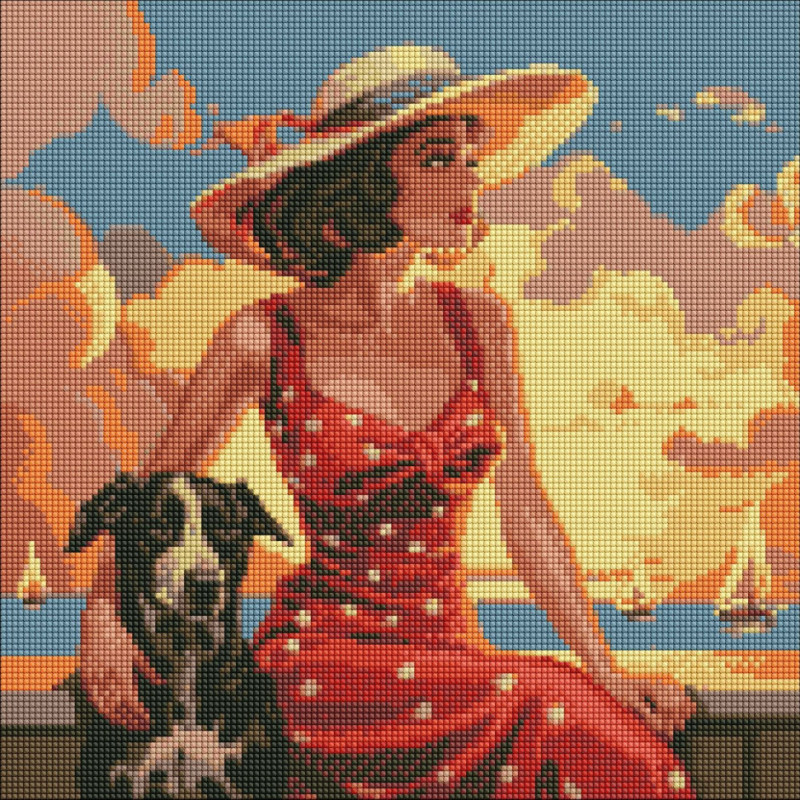 Алмазна мозаїка "Атмосфера моря" ©art_selena_ua Ідейка AMO7693 40х40 см