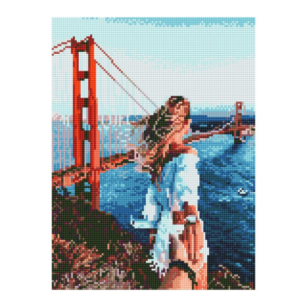 Алмазная мозаика "Бруклинский мост" EJ1228, 40х30 см