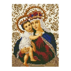 Алмазная мозаика "Икона Божьей Матери" EJ1262, 40х30 см