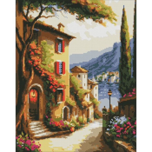 Алмазна мозаїка "Курортне містечко" ©art_selena_ua AMO7746 40х50 см