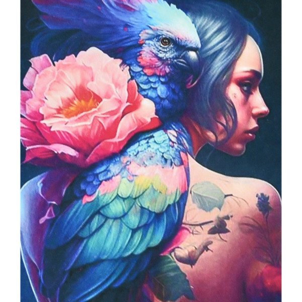 Алмазная мозаика "Женская гармония с природой" SK88224 40х50 см