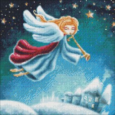 Алмазная мозаика "Рождественский ангел" Идейка AMO7318 40х40см
