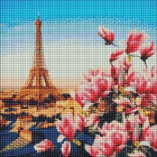 Алмазна мозаїка "Паризькі магнолії" Ідейка AMO7178 40х40 см