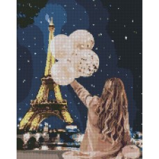 Алмазна мозаїка "Незабутній вечір в Парижі" AMO7048 Ідейка 40х50 см