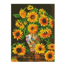 Алмазна мозаїка "Соняшники у вазі" EJ1356, 40х30 см