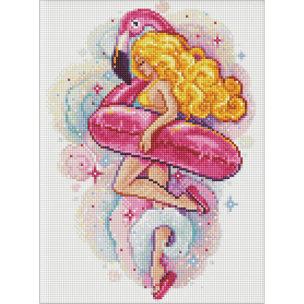 Алмазна мозаїка "Пляжний сезон" AMO7698 з АВ стразами 30х40см