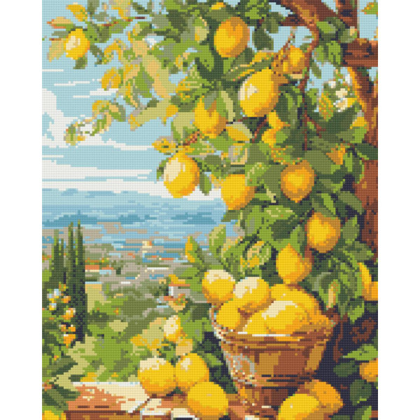 Алмазная мозаика "Лимонное дерево" OD3490, 40х50 см