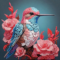 Алмазна мозаїка "Маленька пташка" ZAV1818-20, 18х18 см