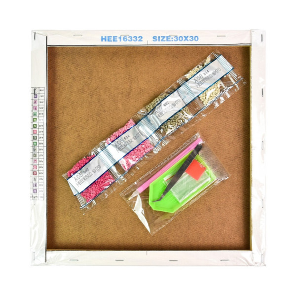 Алмазная мозаика "Палитра цветов" HEE16332 30х30 см