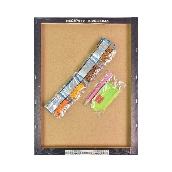 Алмазная мозаика "Взгляд через цветочную вуаль" HEG88138 30х40 см