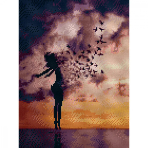 Алмазная мозаика "Свободная душа" Strateg HX070 30х40 см