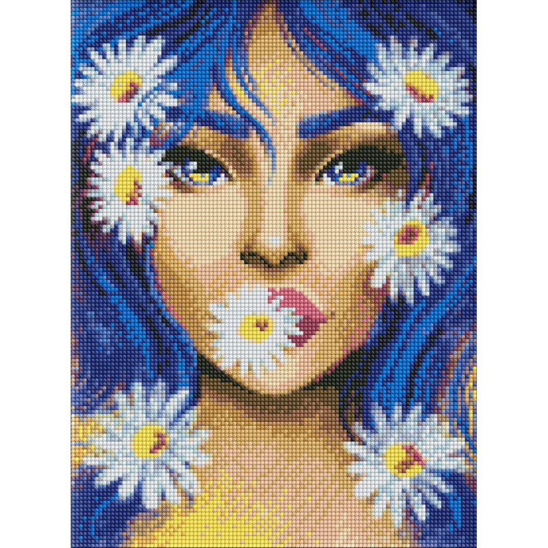 Алмазна мозаїка "Ромашковий настрій" ©pollypop92 Ідейка AMO7409 30х40 см