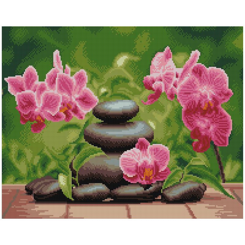 Алмазная мозаика "Лиловые орхидеи" DBS1007  Brushme 40х50 см Алмазная мозаика "Лиловые орхидеи" DBS1007  Brushme 40х50 см