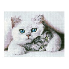 Алмазна мозаїка "Котячі обійми" EJ1219, 40х30 см