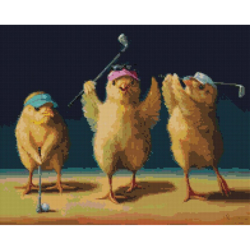 Алмазна мозаїка "Курчата гольфісти" ©Lucia Heffernan DBS1224, 40x50 см