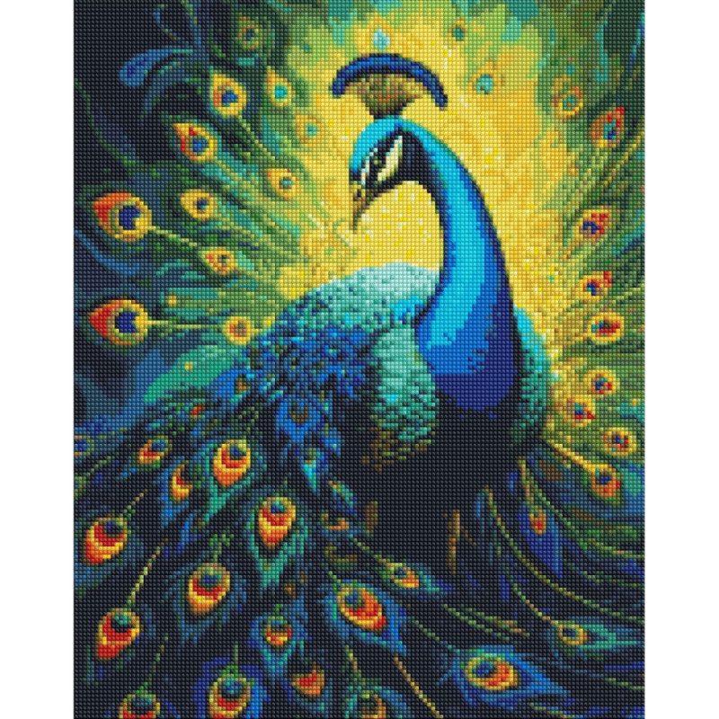 Алмазная мозаика "Изящный павлин" ©art_selena_ua AMO7868, 40х50см