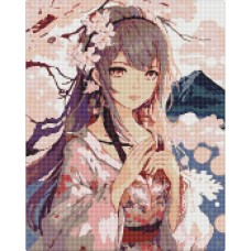 Алмазна мозаїка "Квіти сакури" AMO7815 40х50см