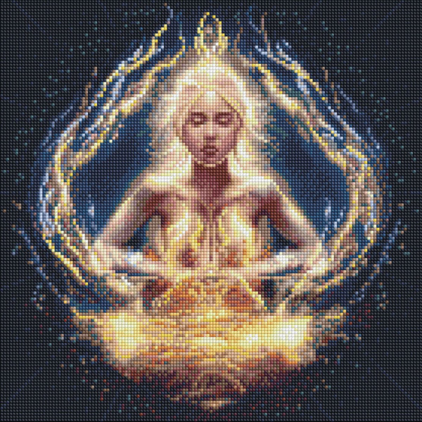 Алмазная мозаика без подрамника "Управление стихиями" AMC7670 с АВ стразами 40х40см