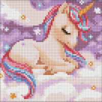 Алмазная мозаика без подрамника "Волшебный сон" AMC7885 с АВ стразами 20х20см