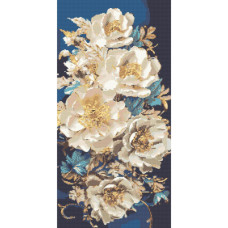 Алмазная мозаика "Яркие пионы" OD5166, 40х80 см