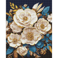 Алмазная мозаика "Белая симфония" AMO7996 с АВ стразами 40х50 см