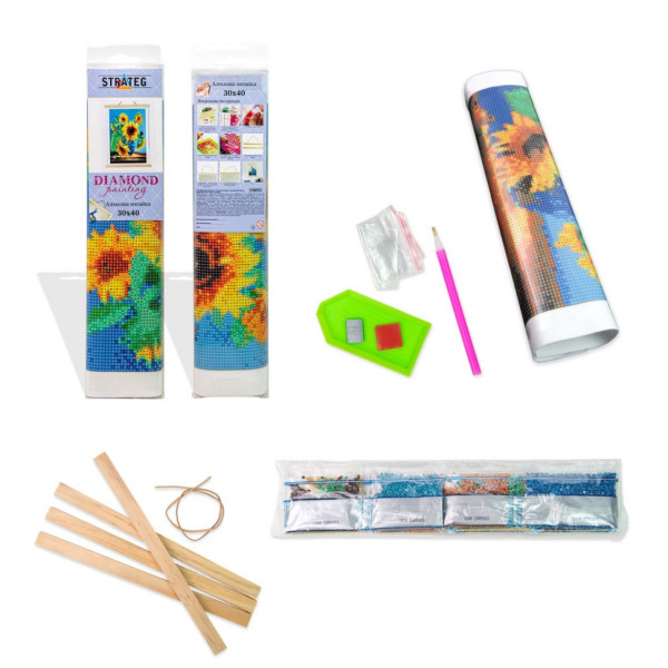 Алмазна мозаїка без підрамника "Рідні поля" JSDF70798 30х40 см