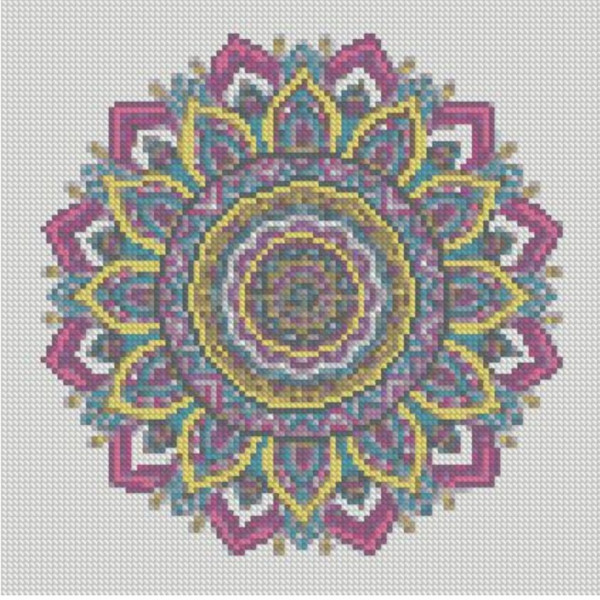Алмазна мозаїка "Візерунки у стилі мандала" CA-0061 30х30 см
