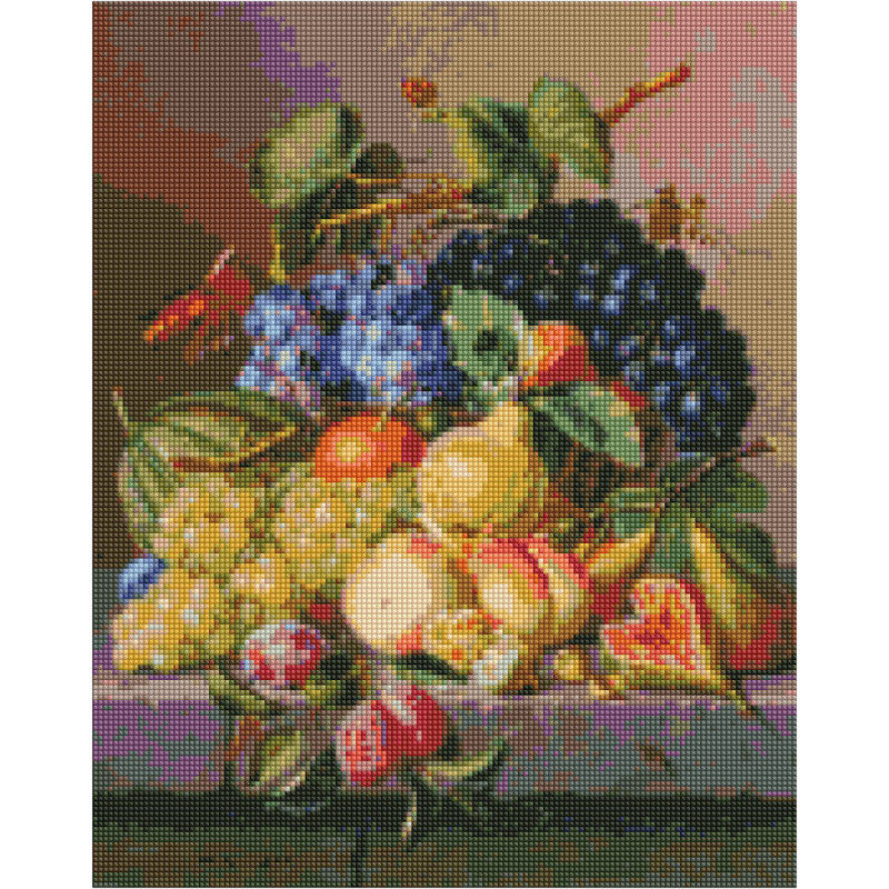 Алмазна мозаїка "Оксамитовий натюрморт" ©Amalie Kärcher Ідейка AMO7247 40х50 см